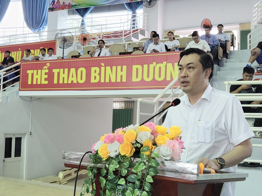 Đồng chí Cao Văn Chóng - Phó Giám đốc Sở VHTTDL tỉnh Bình Dương phát biểu khai mạc