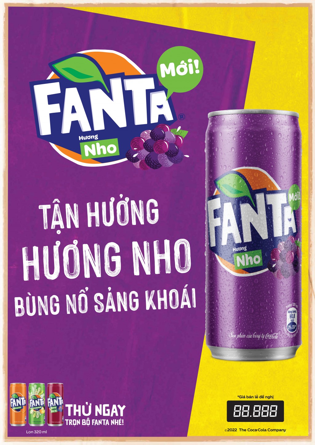 Coca-Cola ra mắt Fanta® Hương Nho mới, bùng nổ vị ngon sảng khoái