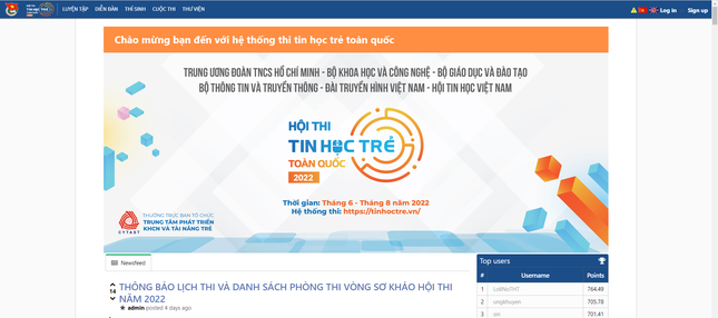 Hệ thống thi Tin học trẻ