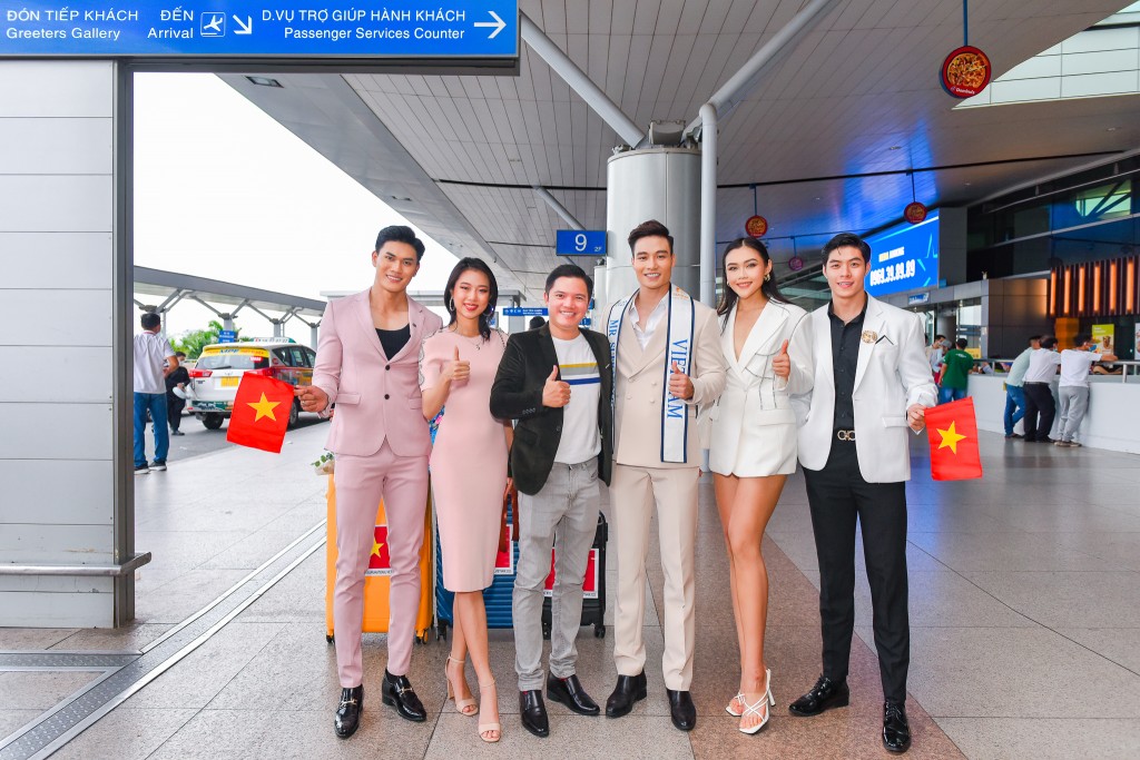 Nam vương Phi Việt, Á vương Hữu Anh ra sân bay tiễn Đạt Kyo đi thi Mister Supranational 2022