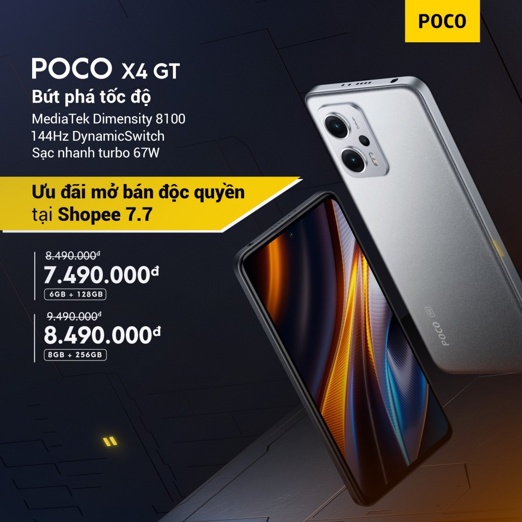 POCO X4 GT: Trải nghiệm chơi game và giải trí tầm cao