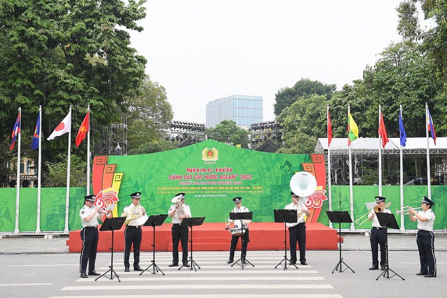 Hình ảnh chưa từng có tại Nhạc hội Cảnh sát các nước ASEAN 2022