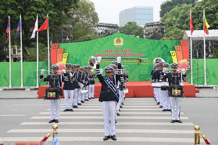 Hình ảnh chưa từng có tại Nhạc hội Cảnh sát các nước ASEAN 2022