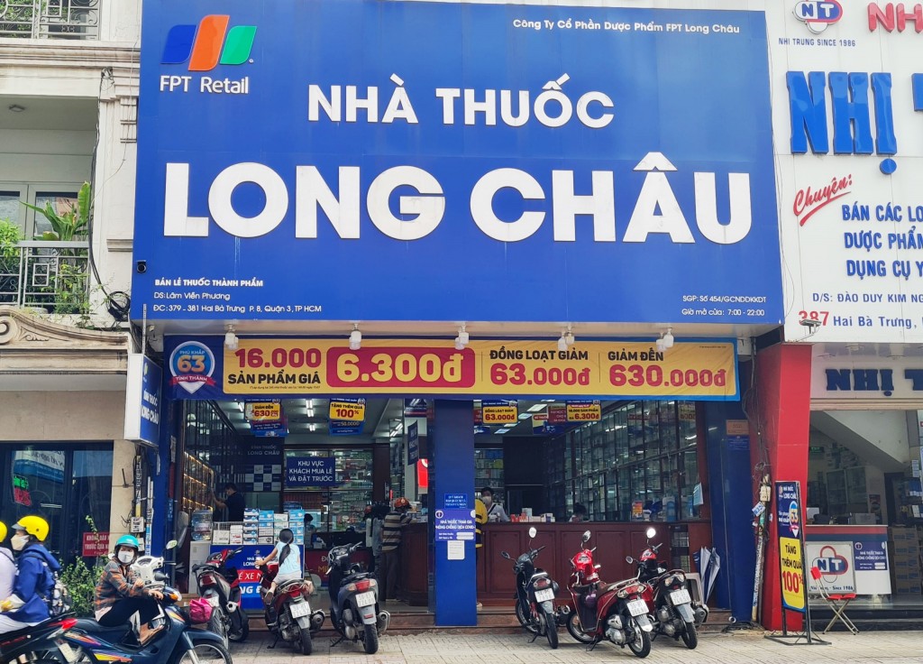 Một nah2 thuốc Long Châu (thuộc FPT Long Châu) tại Quận 3, TP Hồ Chí Minh