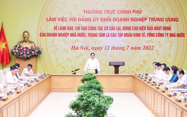 Thủ tướng Chính phủ làm việc với Đảng ủy Khối doanh nghiệp Trung ương