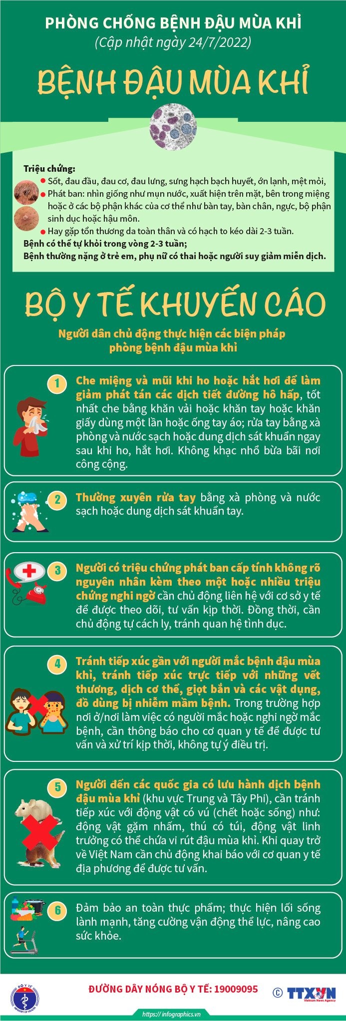 Khuyến cáo phòng, chống bệnh đậu mùa khỉ