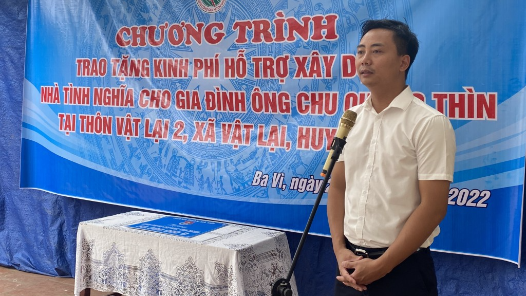 Phó Bí thư Thường trực Thành đoàn Hà Nội Nguyễn Đức Tiến phát biểu tại chương trình 