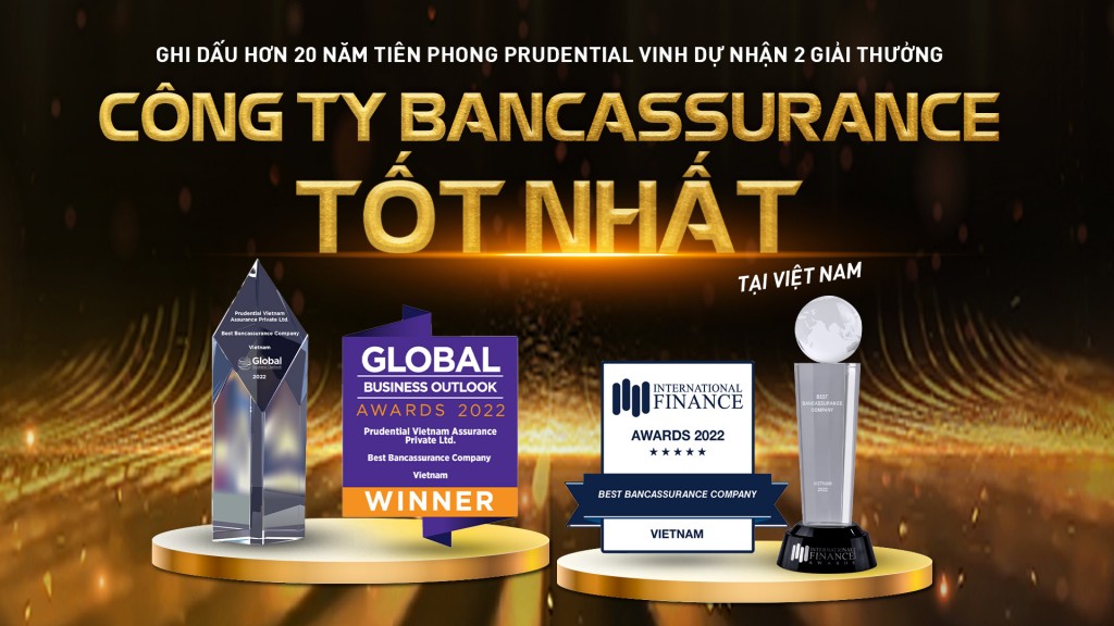 Prudential Việt Nam đón nhận 2 giải thưởng danh giá cho kênh Bancassurance, ghi dấu hơn 20 năm tiên phong khai phá thị trường Banca