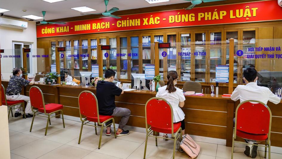 Bộ phận tiếp nhận và giải quyết thủ tục hành chính phường Hàng Gai, quận Hoàn Kiếm