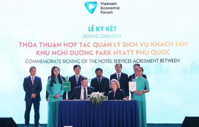 Thỏa thuận Dịch vụ đã ký với Tập đoàn Hyatt trong khuôn khổ Diễn đàn là lời khẳng định cho vị thế nhà đầu tư hàng đầu Việt Nam trong lĩnh vực phát triển hạ tầng và BĐS du lịch cao cấp của BIM Group