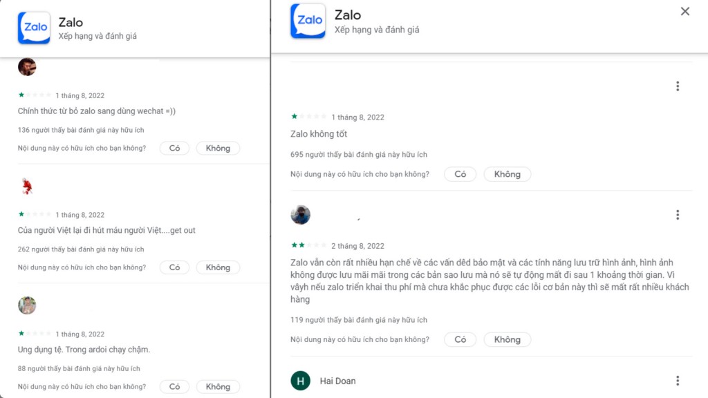 Những đánh giá tiêu cực mà Zalo nhận về sau thông báo thu phí người dùng 