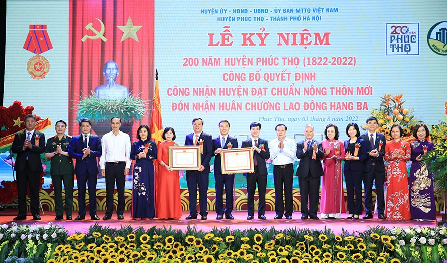 Phát huy tiềm năng, xây dựng huyện Phúc Thọ ngày càng văn minh, giàu đẹp