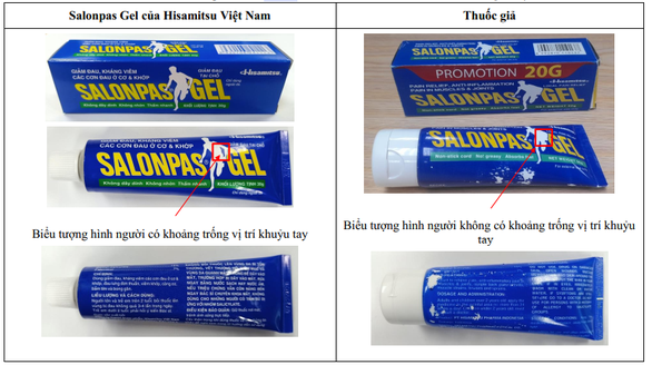 Cảnh báo thuốc giả Salonpas Gel