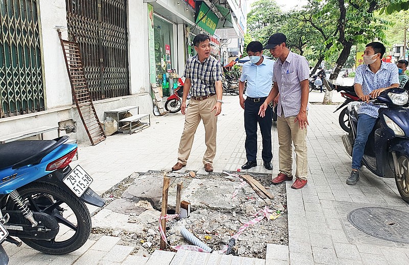 Hà Nội: Công trình cải tạo hè phố Đào Tấn đã đạt 60%