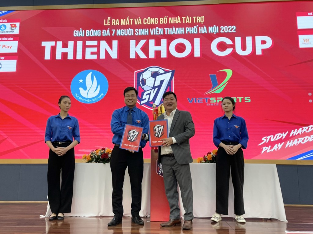 Ra mắt giải bóng đá sân 7 sinh viên thành phố Hà Nội 2022 - Thiên Khôi Cup