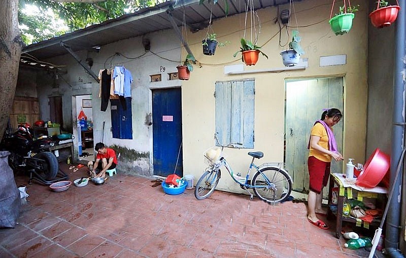 Một khu nhà trọ của người dân tại tổ 1, thị trấn Quang Minh (huyện Mê Linh) được nhiều công nhân làm việc trong Khu công nghiệp Quang Minh thuê