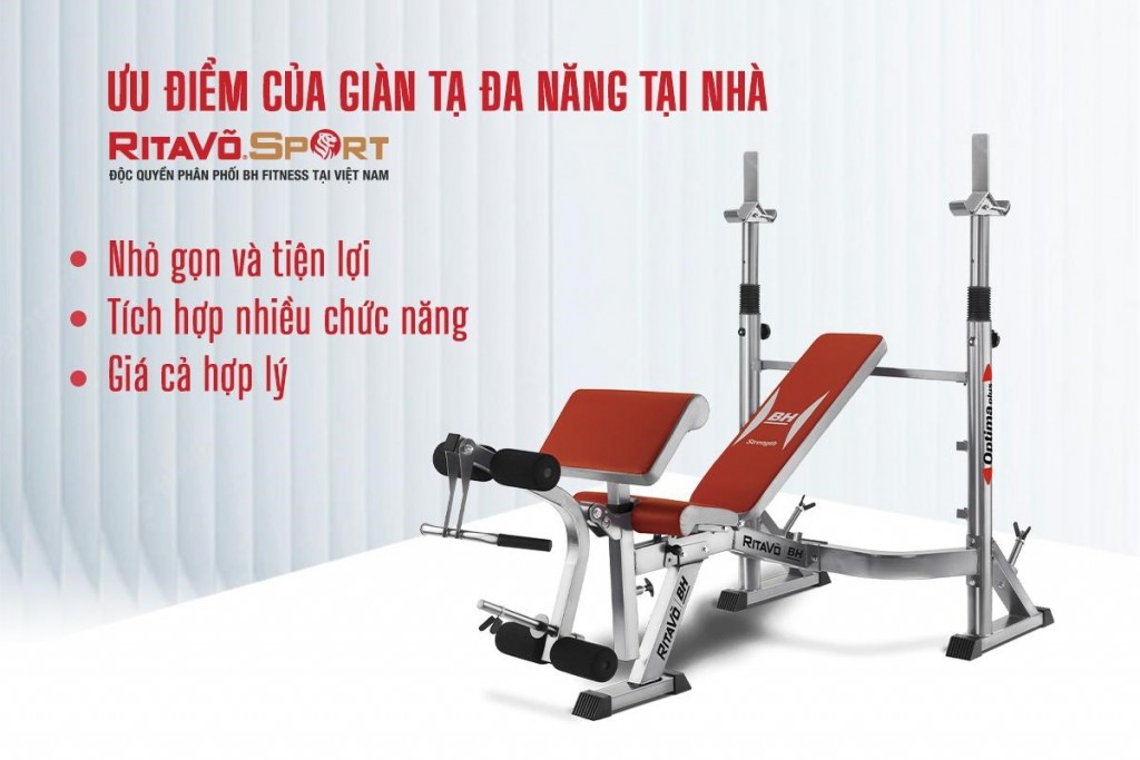 Sở hữu phòng gym tại gia với giàn tạ đa năng tại nhà Rita Võ Sport