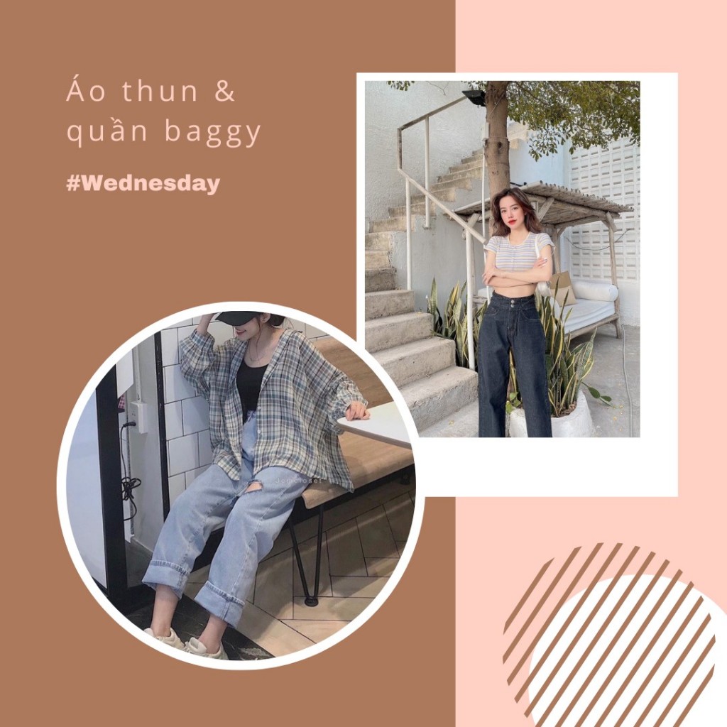 Nếu chuộng croptop nhưng vẫn có chút e ngại khi mang đến trường, hãy kết hợp item này cùng combo baggy và T-shirt với mức giá từ 179K cho giữa tuần thoải mái và tràn đầy năng lượng.