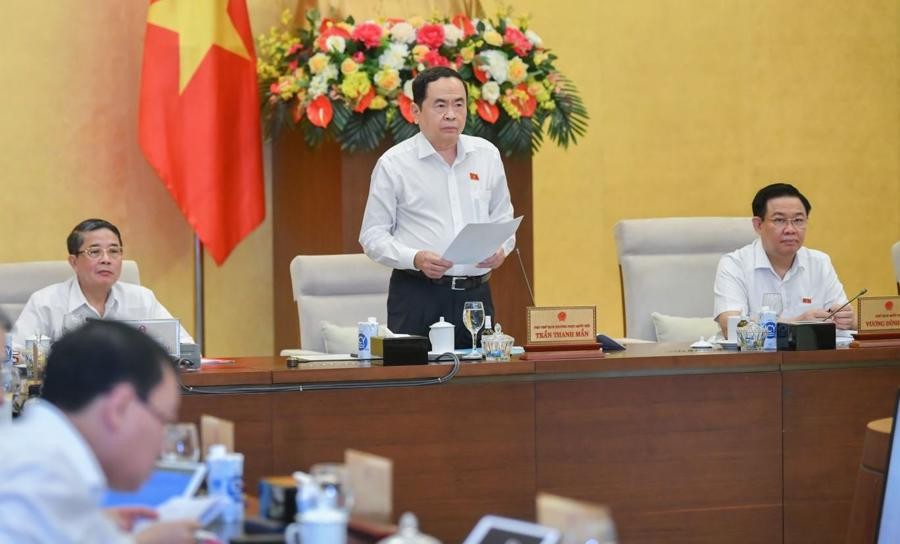 Phó Chủ tịch Thường trực Quốc hội Trần Thanh Mẫn kết luận phiên họp.