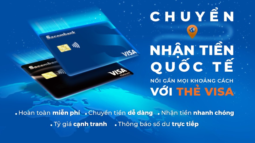 Chuyển và nhận tiền quốc tế dễ dàng với Sacombank