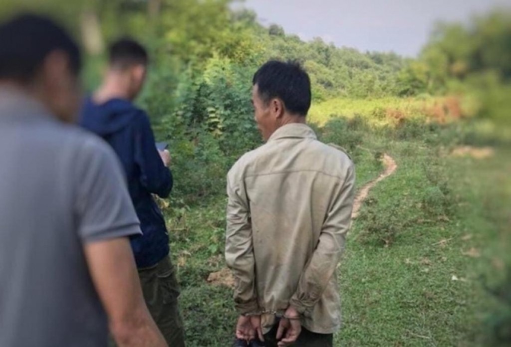 Đối tượng Lương Văn Thiết sau khi bị bắt