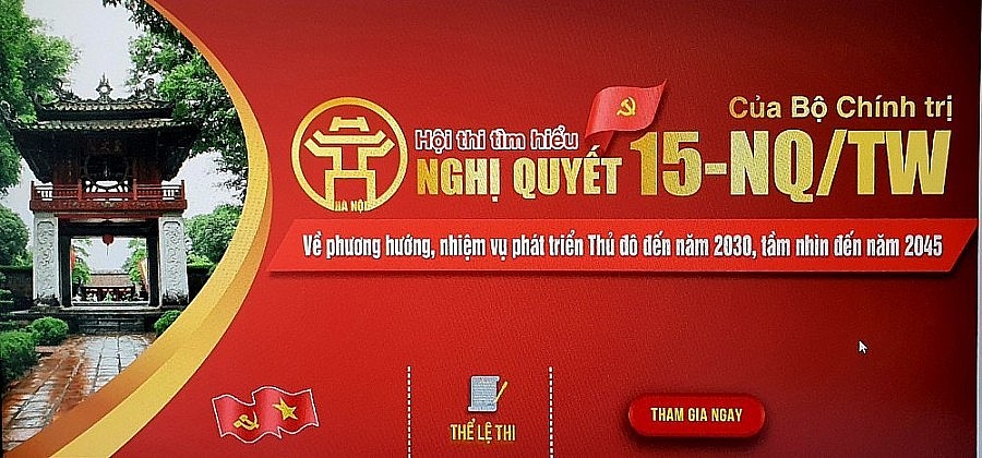 Huyện Đông Anh giành giải đặc biệt tuần thi thứ 3 hội thi tìm hiểu Nghị quyết số 15-NQ/TW