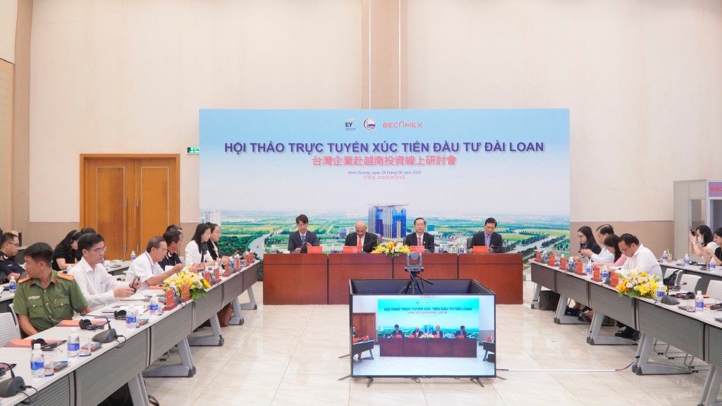 Hội nghị trực tuyến xúc tiến đầu tư Đài Loan vào Bình Dương năm 2022