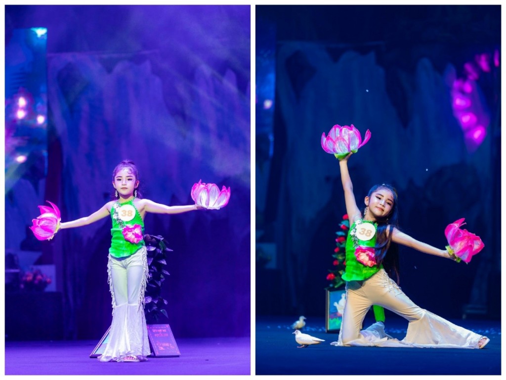 Á quân Nguyễn Minh Châu tỏa sáng với tài năng múa sen ảo thuật
