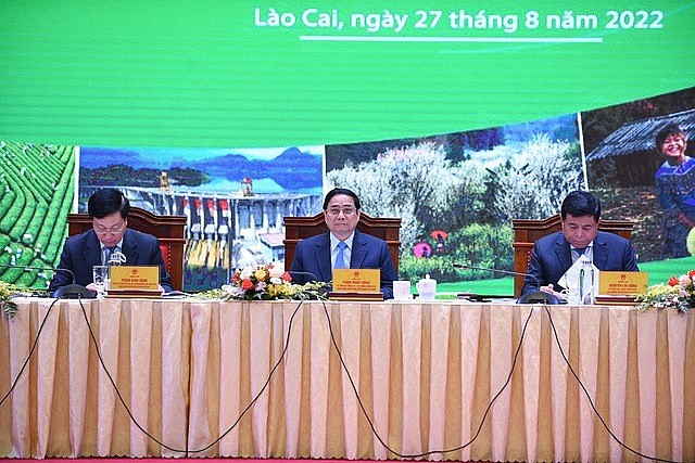 Hội nghị do Bộ Kế hoạch và Đầu tư, Văn phòng Chính phủ phối hợp Tỉnh uỷ, UBND tỉnh Lào Cai tổ chức - Ảnh: VGP/Nhật Bắc