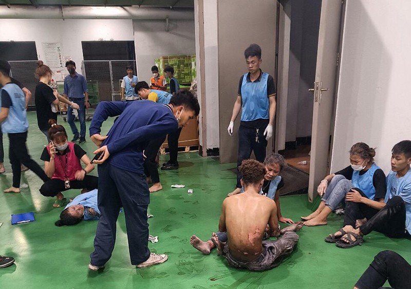 Nhiều công nhân bị thương sau vụ nổ lớn tại Công ty TNHH Seojin Auto, khu công nghiệp Đại Đồng - Hoàn Sơn, tỉnh Bắc Ninh