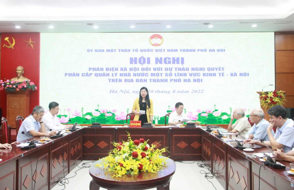 Hà Nội: Chuyên gia góp ý vào dự thảo Nghị quyết phân cấp quản lý một số lĩnh vực kinh tế- xã hội