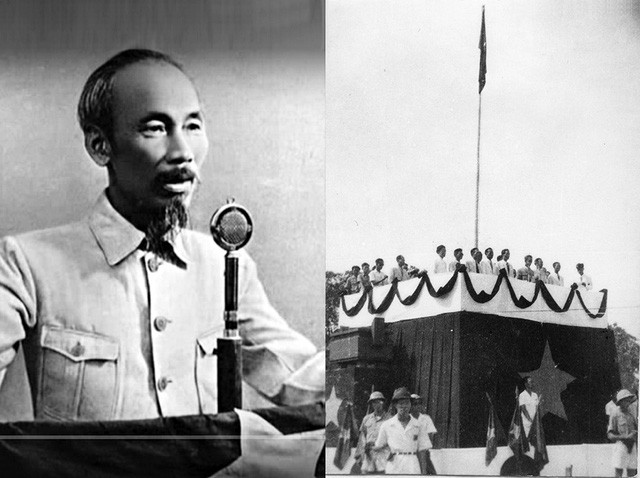 Chủ tịch Hồ Chí Minh đã đọc bản ”Tuyên ngôn Độc lập” ngày 2/9/1945. (Ảnh: Tư liệu/TTXVN) 