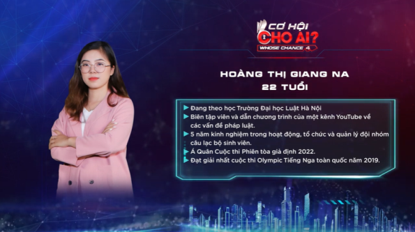 Hoàng Thị Giang Na với thành tích đáng nể