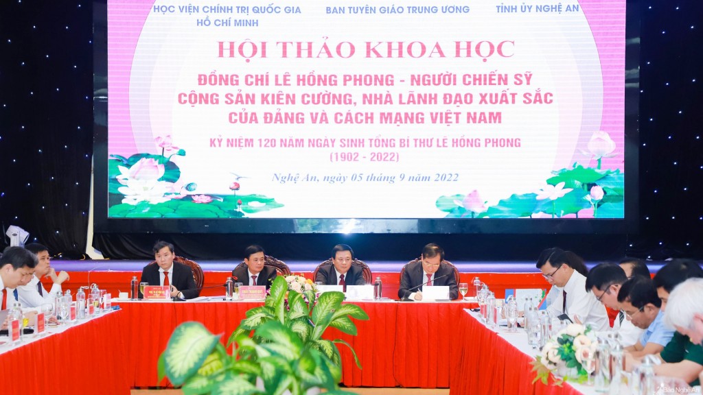 Hội thảo khoa học: &quot;Đồng chí Lê Hồng Phong-người chiến sĩ cộng sản kiên cường, nhà lãnh đạo xuất sắc của Đảng và cách mạng Việt Nam&quot;