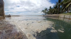 Đà Nẵng: Doanh nghiệp đắp đất ngăn nước thải tuôn ra biển