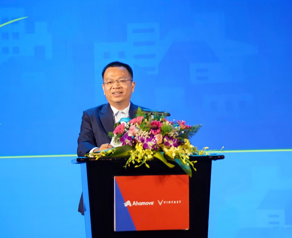 Ông Phạm Hữu Ngôn - Tổng giám đốc Ahamove phát biểu tại sự kiện
