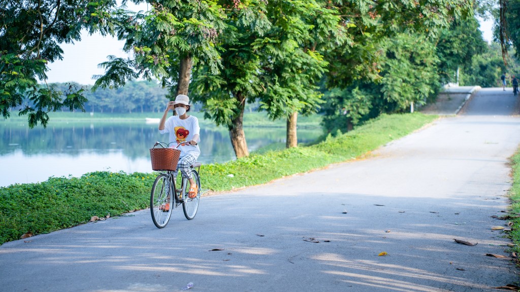 Một góc yên bình trong công viên Yên Sở