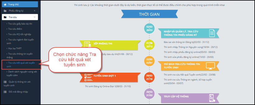 Hướng dẫn thí sinh xác nhận nhập học trực tuyến