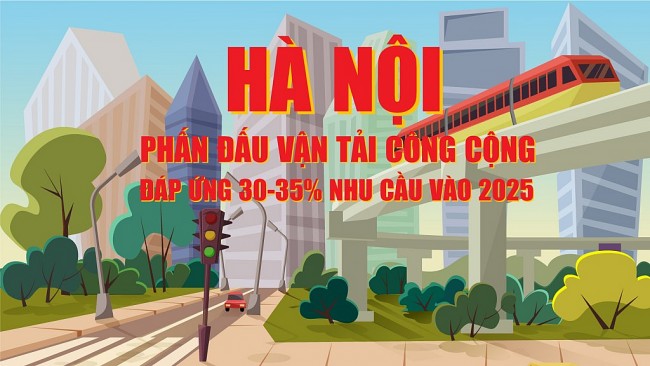 Hà Nội phấn đấu vận tải công cộng đáp ứng 30-35% nhu cầu vào 2025