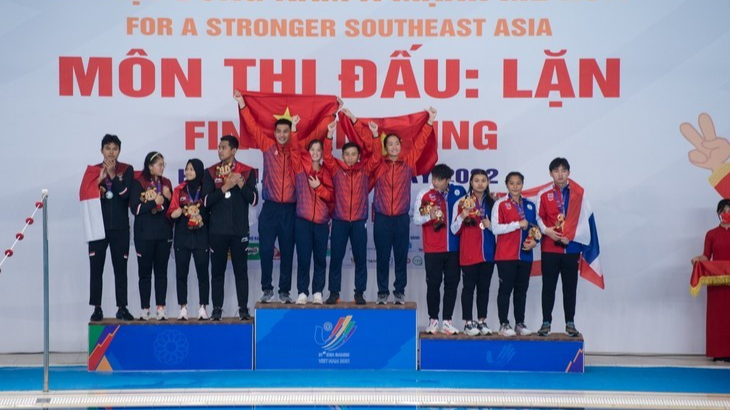 Đức Việt đã góp phần vào thành tích chung của Đội tuyển lặn Việt Nam 