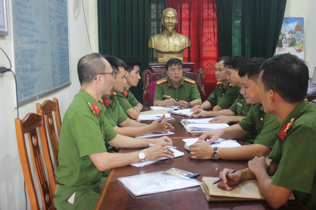 Công an huyện Quỳnh Lưu họp bàn chuyên án