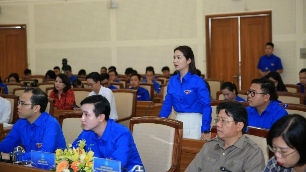 Bí thư Quận đoàn Cầu Giấy Lê Thị Thu Trang chia sẻ về thực trạng công tác cán bộ Đoàn ở địa phương 