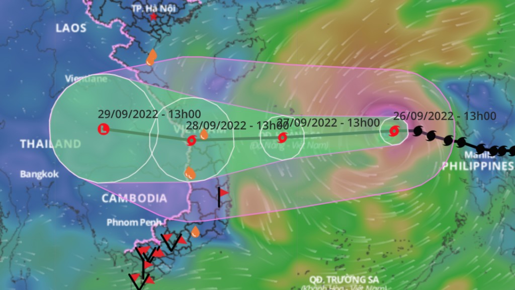 Tin mới nhất: Dự báo hướng di chuyển của cơn bão số 4 Noru