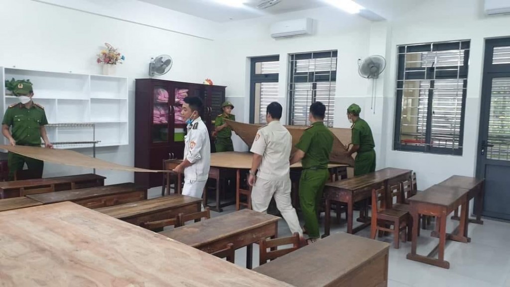 Hàng loạt trường học trên địa bàn TP Đà Nẵng nhanh chóng được sắp xếp biến thành chỗ ở, trú tránh bão cho hàng ngàn người dân 