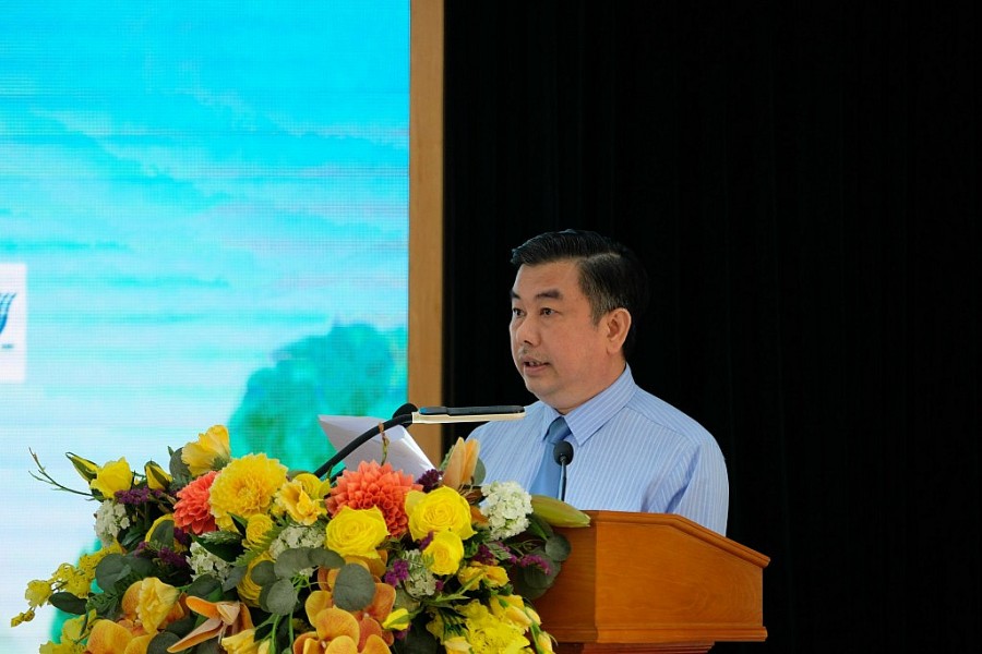 Trưởng ban tổ chức cuộc thi, Tổng biên tập báo Kinh tế & Đô thị Nguyễn Minh Đức phát biểu tại buổi lễ.