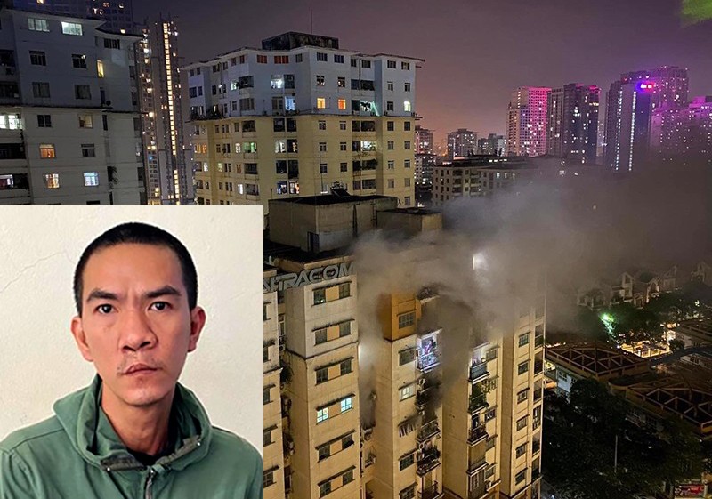 Chân dung đối tượng phóng hoả đốt tủ quần áo của bạn gái dẫn tới cháy căn hộ chung cư trên địa bàn phường Cầu Diễn, Hà Nội