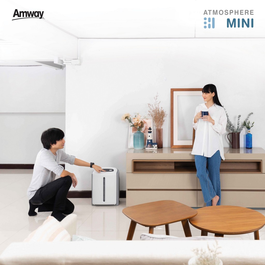 Máy lọc không khí Atmosphere Mini™ với khả năng loại bỏ hiệu quả đến 99.99% bụi mịn, vi khuẩn, vi rút