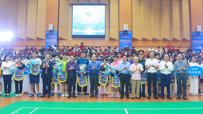Khai mạc Giải Cầu lông HS-SV TP Hà Nội mở rộng tranh Cúp báo Tuổi trẻ Thủ đô lần thứ IX năm 2022