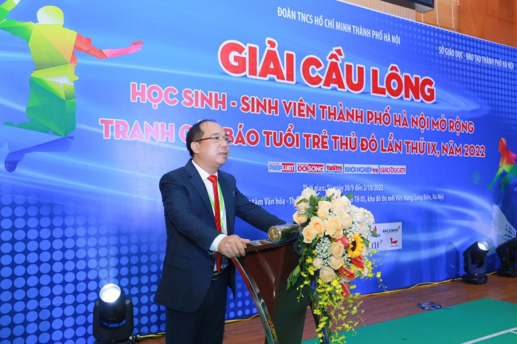 Chùm ảnh khai mạc Giải Cầu lông HS-SV TP Hà Nội mở rộng tranh Cúp báo Tuổi trẻ Thủ đô lần thứ IX, năm 2022