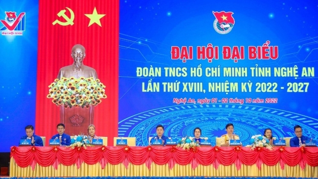 Khai mạc Đại hội Đoàn TNCS Hồ Chí Minh tỉnh Nghệ An lần thứ XVIII